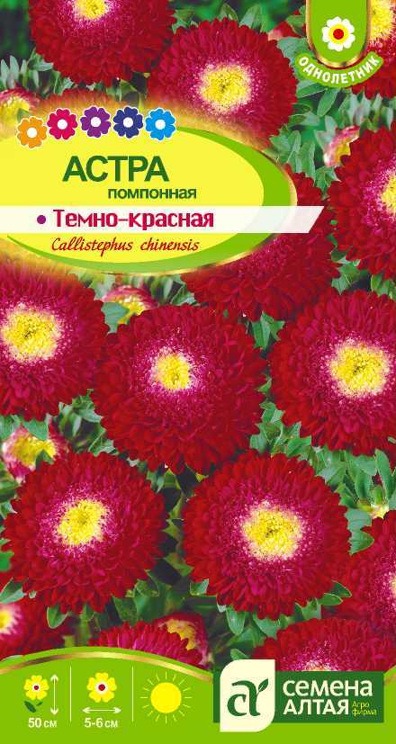 Астра Помпонная Темно-красная, 0,2гр, ЦП в Томске – купить по лучшей ...