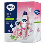 Набор AURA SKIN CARE Крем-гель д/душа Сливочная ваниль и пион 250мл + Detox крем д/рук тонизирующий