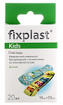 Пластырь Fixplast Kids стерильный с антисептиком на полимерной основе 19*55мм 20шт