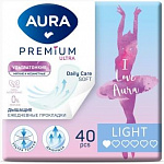 Прокладки женские ежедневные AURA PREMIUM LIGHT ультратонкие 40шт