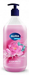 Крем-мыло Aura Silky Cream Шелк и лотос 1000мл