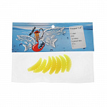 Приманка силиконовая Master Twist MAGGOT 1,4", цвет 004, набор 7 шт, светло-желтый 7846523