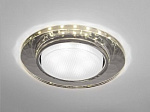 Светильник точечный ИТАЛМАК Bohemia LED 53 4 70 декор. огран. стекло со светодиод. подсвет. GX53 про
