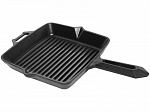 Сковорода-гриль чугунная для стейков из мяса, птицы, рыбы, FORESTER