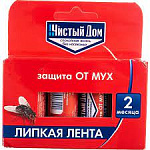 Липкая лента от мух с аттрактантом, (уп 4 шт) ЧИСТЫЙ ДОМ