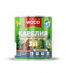 Защитно-красящий состав EXTRA WOOD Карелия 3в1 ваниль, 2.7л