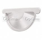 Заглушка торц. универс., Optima 125мм RAL 9003 ШК