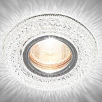 Светильник потолочный с диодной подсветкой, ограненное стекло, МR16, прозрачны CRYSTAL LED 12