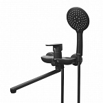 Смеситель для ванны и душа с длинным изливом Evo matt black