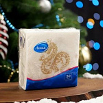 Салфетки столовые Лилия с рисунком Мушу 24х24 1-х сл. 50л