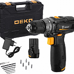 Аккумуляторная дрель-шуруповерт DEKO GCD12DU3 SET3 в кейсе + оснастка 13 шт, 12В, 2*1.5 А·ч