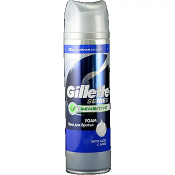 GILLETTE Пена для бритья Sensitive Skin (для чувст. кожи) 200мл