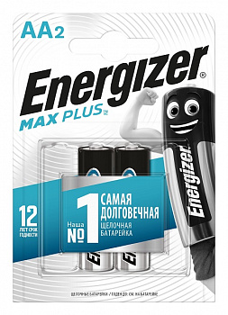 Батарейка алкалиновая AA/E91/LR6 ENERGIZER Max Plus блистер 2шт (12)